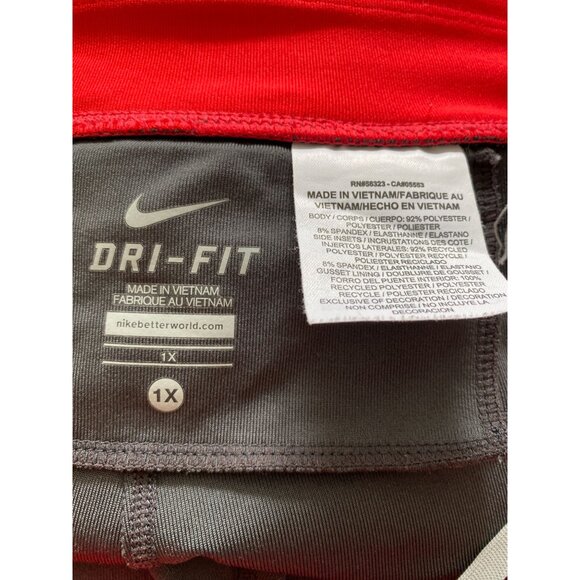 Nike Womens Black with Red Accents Dri-Fit Stretch Pants Size 1X - Picture 3 of 11